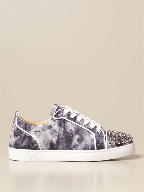 christian louboutin female sneakers|christian louboutin denim sneakers.